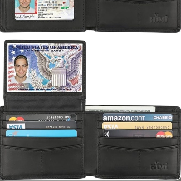 Wallet for Men-Genuine Leather RFID Blocking Bifold Stylish Wallet With 2 ID Win